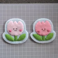 ハンドメイド フェルト ワッペン タンポポ - メルカリ