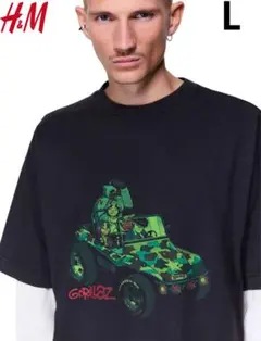 新品 H&M × Gorillaz ゴリラズ コラボ バンドTシャツ L