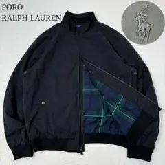 ✨希少デザイン✨　ラルフローレン　オールブラック　ブラックウォッチ　ブルゾン　M