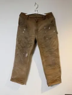カーハート　ワークパンツ ペイント汚れあり雰囲気抜群