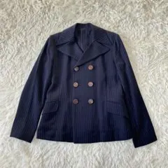 ○ 70s 別珍 ベロア ベルベット ジャケット ネイビー US 古着 
