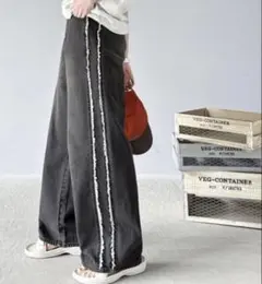 《JaVaジャバコラボ》ワイドルーズ オーバーサイズ デニムパンツ