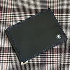 ブラックレザー マネークリップ