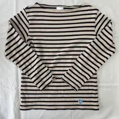 ORCIVAL オーシバル ボーダー 長袖 カットソー ベージュ×ブラック