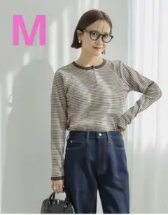 【新品タグ付き】しまむら 田中里奈 mysa closet ボーダートップス