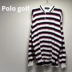 Polo Golf 長袖ポロシャツ L ストライプ