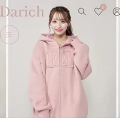 ダーリッチ アップリケDDロゴパーカーピンク