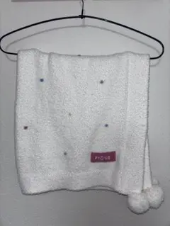 フリースブランケット ポンポン付き 約70cm