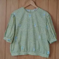 mina perhonen choucho 刺繍 ブラウス イエロー 38 - メルカリ
