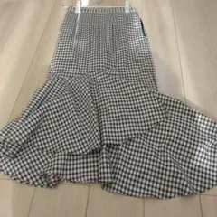スナイデル　チェック柄フレアスカート