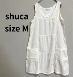 shuca リネン混 ノースリーブワンピース Mサイズ オフホワイトのサムネイル