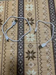 USB充電ケーブル USB-A to Type C 2本セット ホワイト