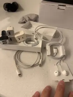 Apple Lightningケーブルとイヤフォンセット