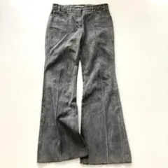 【希少ビンテージ】Chloe　フレアデニムパンツ フランス製 グレー y2k