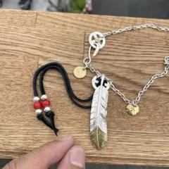 ラス1 コムド セット 先金フェザー 細角チェーンネックレス