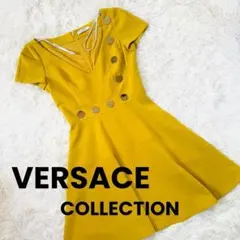 【 美品 】VERSACE COLLECTION ワンピース イエロー　40