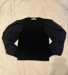 ZARA 黒 長袖ニット M