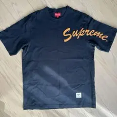 Supreme アップリケロゴ Tシャツ ネイビー - メルカリ