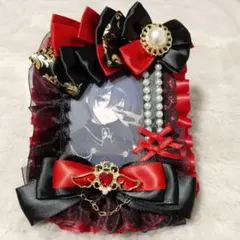 B8 硬質ケース 赤 黒 トレカケースデコ