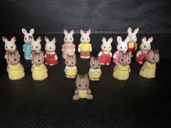 【D】ウサギ、リス 17体★ シルバニアファミリー フィギュアコレクション