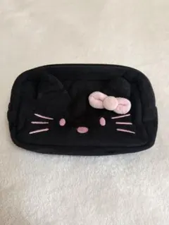 Hello Kitty 三麗鷗 絨毛小包 黑色