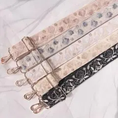 ⑅インド刺繍リボン⑅ ショルダーストラップ　チューリップ柄