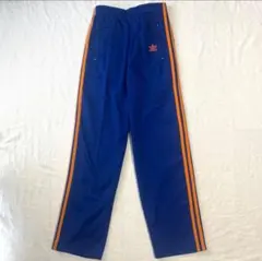 90s adidas 青 オレンジ ストライプ ジャージ トラックパンツ 古着屋