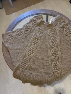 ポンチョ ニット