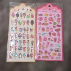 3Dステッカー ぷっくりシール ごほうびシール デコパーツ スイーツセット
