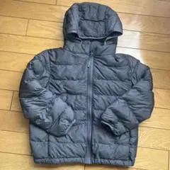 UNIQLO フード付きダウンコート 120サイズ グレー