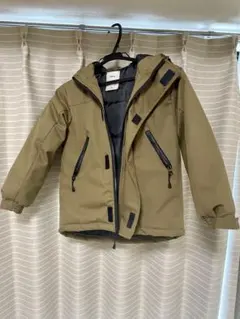 ikka キッズ 中綿ジャケット アウター フード付き カーキ Sサイズ 防寒