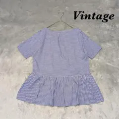 Vintage ヴィンテージ 半袖チュニック ボートネック フレア カジュアルのサムネイル