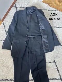 AOKI MAJI／パンツスーツ ストライプ A6