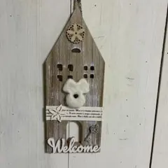 【welcomeシュナウザー】 手作り羊毛フェルトシュナウザー ウェルカムボードのサムネイル