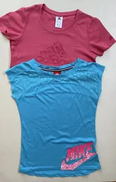Nike水色adidasピンク フィットネスウェア Mサイズ