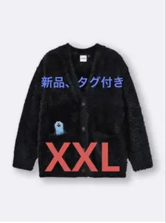 新品　未使用　GU オーバーサイズカーディガン パペットスンスン XXL 黒