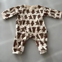 クマ柄ロンパース 50-60サイズ