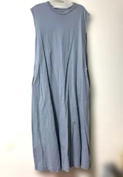ギャップ gapノースリーブワンピース XS コットン100% ライトグレー系