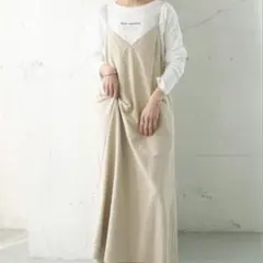 KBF / フレアストラップマキシワンピース