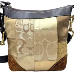 COACH Patchwork Signature Shoulder Bag