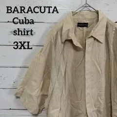 BARACUTA バラクータ キューバシャツ半袖 ベージュ オーバーサイズ 刺繍のサムネイル