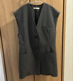 digne cut off gilet グレー　(d.gray)