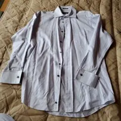 日本製バーバリー・ブラックレーベル　メンズシャツ　サイズ40 薄いブルーグレー