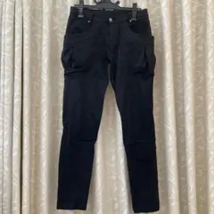 ★ 《OZZ ANGELO》黒 スキニーパンツ ポケット付き