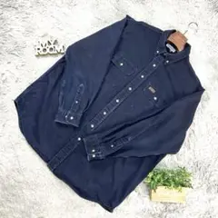 Carhartt カーハート 長袖ダックシャツ XL ネイビー USA古着