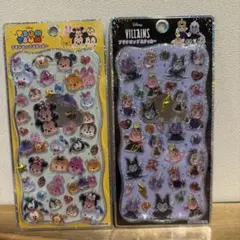 ディズニー　プチドロップシール　ヴィランズ、ツムツムセット　ディズニー　正規品