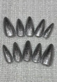シルバー・ダークシルバー ネイルチップセット