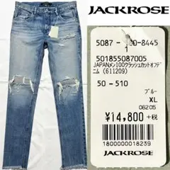 新品 値札付 JACKROSE 1.6万円程 クラッシュ加工 デニム XL未使用のサムネイル