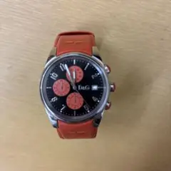 D&G クロノグラフ腕時計 オレンジ/ブラック