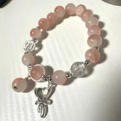 ハンドメイド ローズクォーツブレスレット
